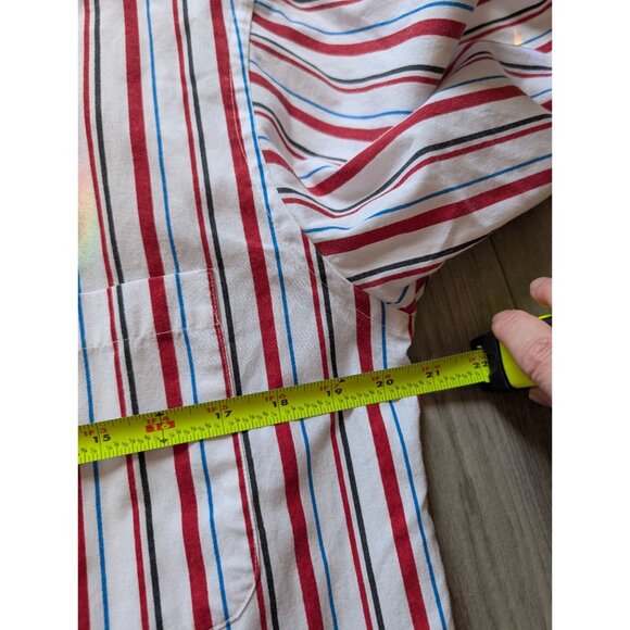 Vintage Levis Striped Button-Up Shirt Red/White/Blue Medium - Picture 6 of 6